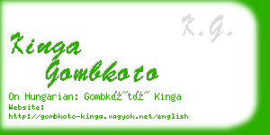 kinga gombkoto business card